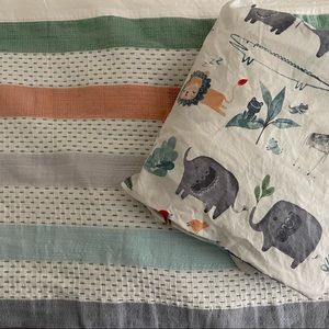 Pottery barn kids crib skirt and crib sheet